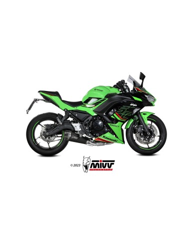 escape completo mivv 2x1 delta race black kawasaki ninja 650 z650 2024 26 k 057 kdrb