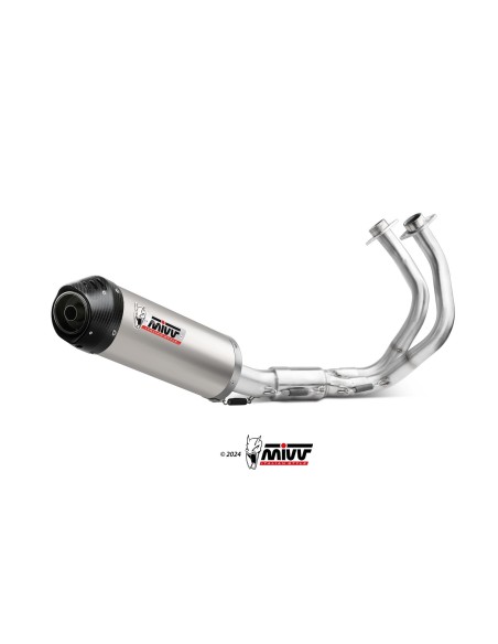 escape completo mivv 2x1 oval titanio con tapa carbono kawasaki ninja 650 z650 2024 26