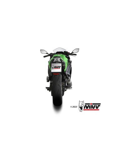 escape completo mivv 2x1 mk3 carbono kawasaki ninja 650 z650 2024 26 k 058 sm3c