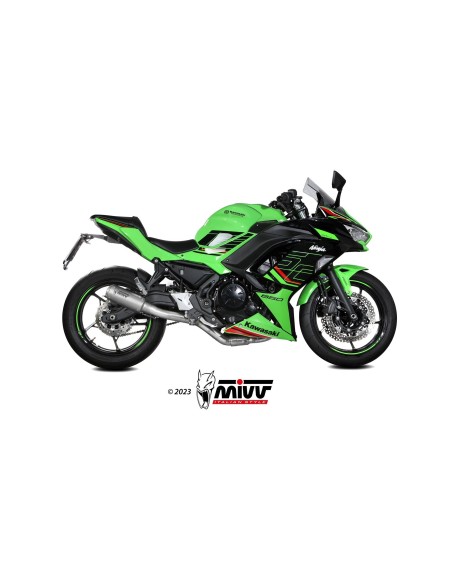 escape completo mivv 2x1 mk3 st steel kawasaki ninja 650 z650 2024 26 k 058 sm3x