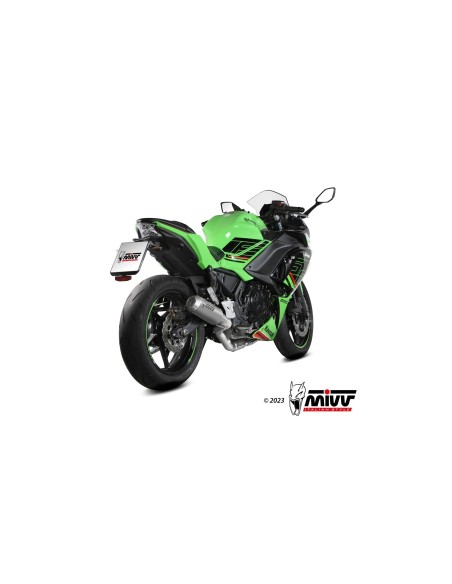 escape completo mivv 2x1 mk3 st steel kawasaki ninja 650 z650 2024 26 k 058 sm3x