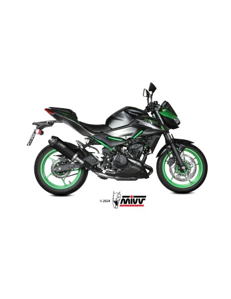 silencioso mivv ak 1 black con tapa de carbono kawasaki z500 se 2024 26 k 061 lzk