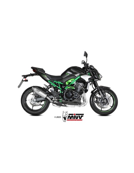 silencioso mivv ak 1 titanio con tapa de carbono kawasaki z900 2025 26 k 062 l4k