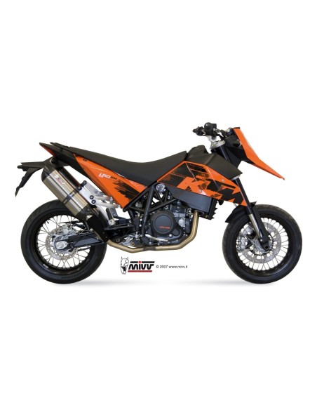 silenciosos mivv 2 bolt on suono st steel con tapa carbono ktm 690 sm 2007 12 kt 003 l7