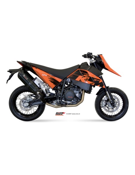 silenciosos mivv 2 bolt on suono black con tapa carbono ktm 690 sm 2007 12 kt 003 l9