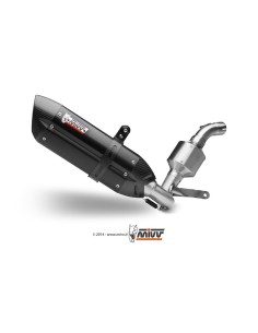 escape completo mivv 1x1 suono black con tapa carbono ktm 390 duke 2013 16 kt 012 l9