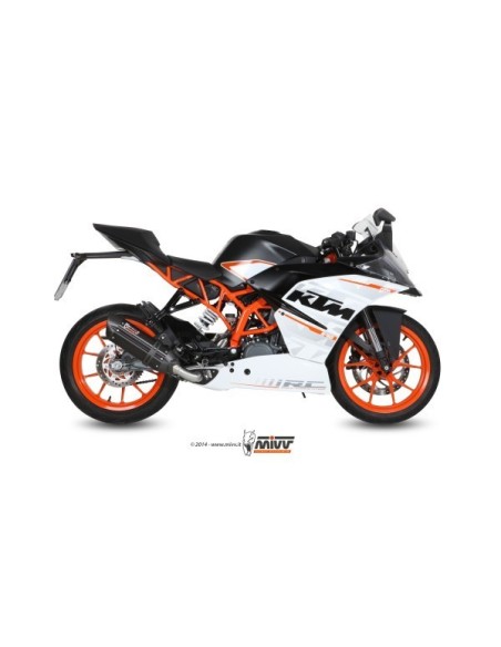escape completo mivv 1x1 suono black con tapa carbono ktm rc 390 2014 16 kt 015 l9