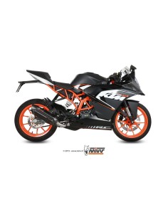 escape completo mivv 1x1 suono black con tapa carbono ktm rc 125 2014 16 kt 016 l9