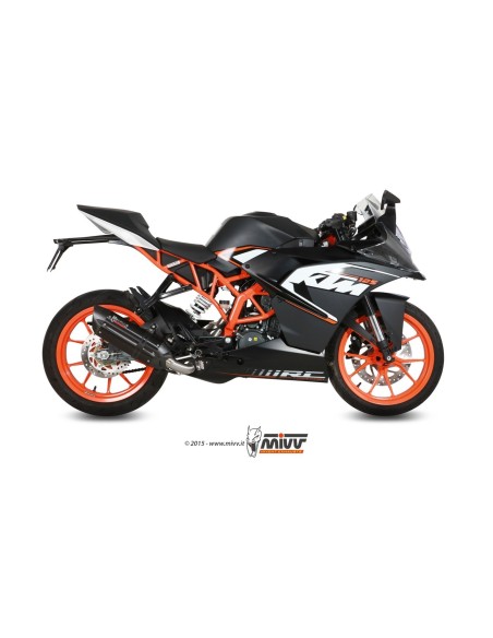 escape completo mivv 1x1 suono black con tapa carbono ktm rc 125 2014 16 kt 016 l9