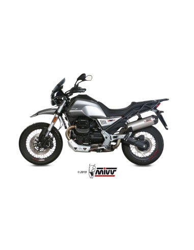 silencioso mivv oval titan c tapa carbono moto guzzi v85 tt 2019 25 m 013 lnc