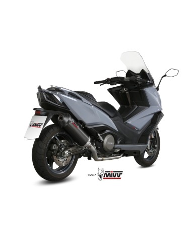 escape completo mivv 2x1 oval black con tapa carbono kymco ak550 2017 20 o 009 lvc