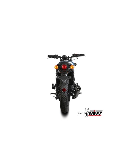 silencioso mivv hr 1 black con tapa en carbono royal enfield hntr 350 2022 24 re 005 lh1bc