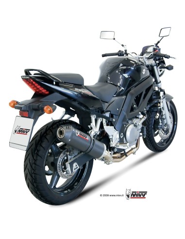 silencioso mivv oval carbono c tapa carbono suzuki sv 650 2004 sv 650 2005 15 s 015 l3c