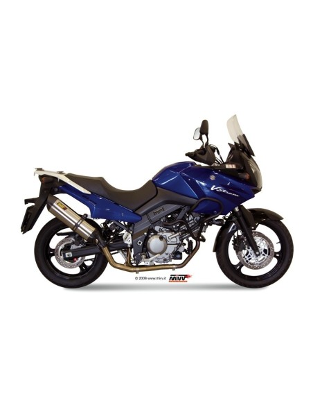 escape completo mivv 2x1 suono st steel con tapa carbono suzuki dl v strom 650 2004 06