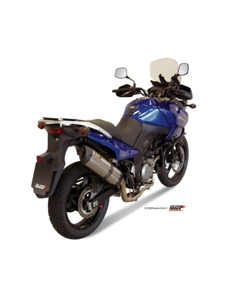 escape completo mivv 2x1 suono st steel con tapa carbono suzuki dl v strom 650 2004 06