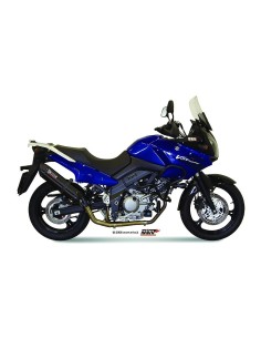 escape completo mivv 2x1 suono black con tapa carbono suzuki dl v strom 650 2004 06