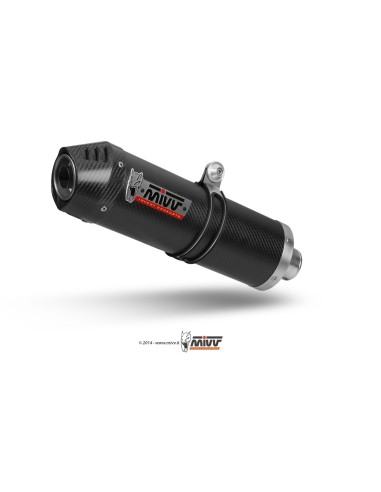 escape completo mivv 2x1 oval carbono con tapa carbono suzuki dl v strom 650 2007 11