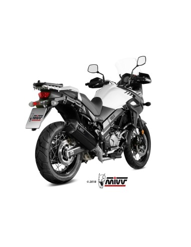 escape completo mivv 2x1 speed edge black suzuki dl v strom 650 xt 2017 25 s 049 lrb