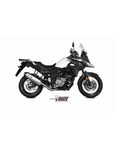 escape completo mivv 2x1 speed edge steel tapa carbono suzuki dl v strom 650 xt 2017 24