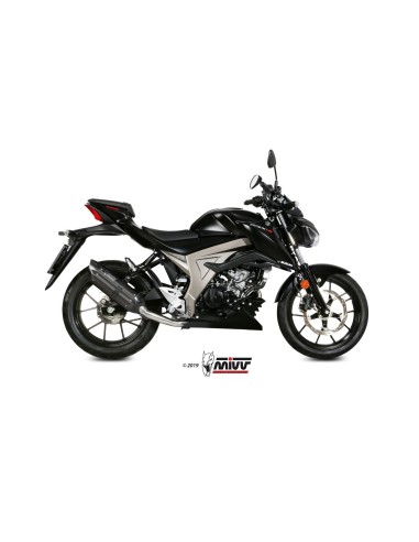 escape completo mivv 1x1 suono black tapa carbono suzuki gsx r 125 gsx s 125 2017 20
