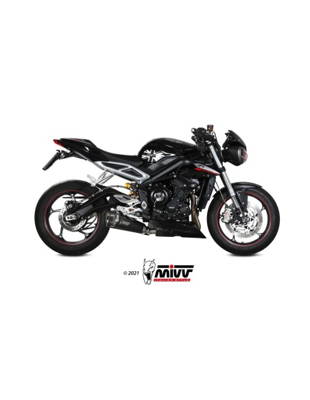 silencioso mivv delta race black triumph street triple r s rs 2017 23 t 019 ldrb