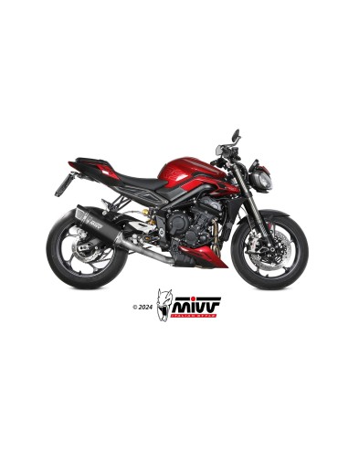 escape completo mivv 3x1 sr 1 black titanium triumph street triple 765 r rs 2023 25