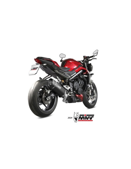 escape completo mivv 3x1 sr 1 black titanium triumph street triple 765 r rs 2023 25