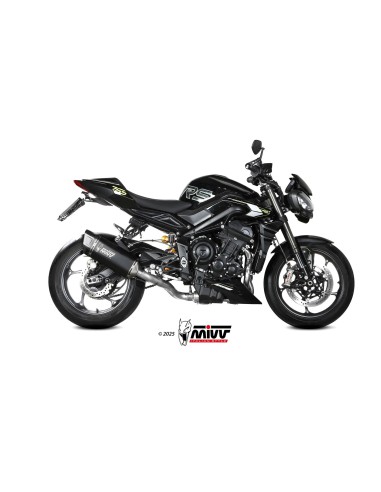 escape completo mivv 3x1 sr 1 black titanium triumph street triple 765 r rs 2025 26