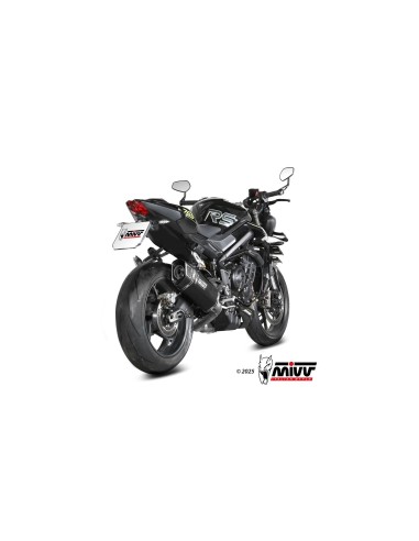 escape completo mivv 3x1 sr 1 black titanium triumph street triple 765 r rs 2025 26
