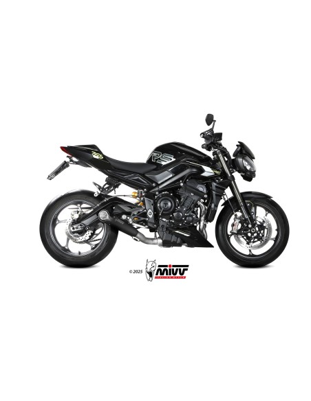 escape completo mivv 3x1 x m5 black triumph street triple 765 r rs 2025 26 t 031 sc5b