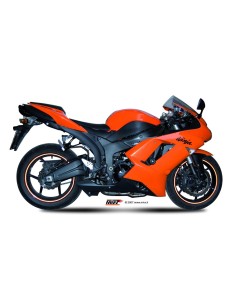 silencioso mivv suono acero negro carbon kawasaki zx 6 r 2007 08 uk 019 l9 2