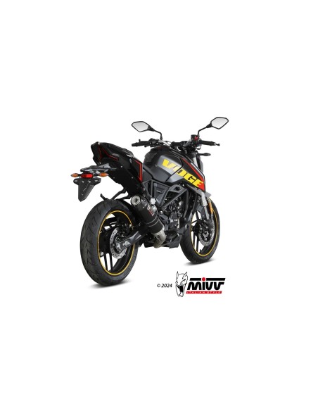 escape completo mivv 1x1 gp black con tapa carbono voge brivido 125r 2023 24 vo 002 lxbc