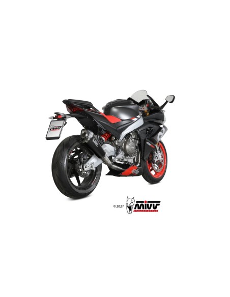 escape completo mivv 2x1 delta race carbono aprilia rs 660 2020 25 tuono 660 2021 24