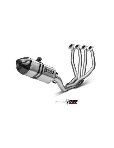 escape completo mivv 4x2x1 speed edge st steel con tapa carbono kawasaki zx 6 r 2009 16