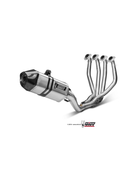 escape completo mivv 4x2x1 speed edge steel c tapa carbono kawasaki zx 6 r 636 2013 16