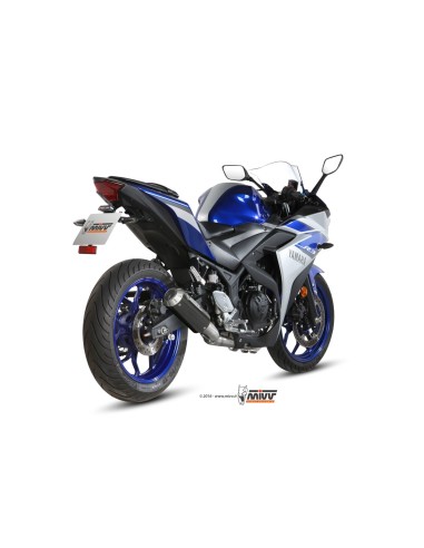 escape completo mivv 2x1 mk3 carbono yamaha yzf r25 2015 24 mt 03 2016 24 r3 2015 24
