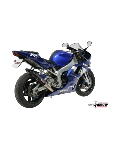 silencioso mivv gp black con tapa en carbono yamaha yzf r1 1000 1998 01 y 001 lxbc