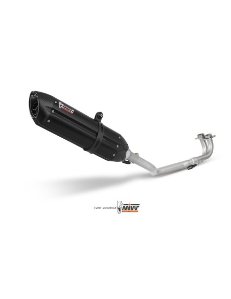 escape completo mivv 2x1 suono black con tapa carbono yamaha t max 500 2001 07 y 018 l9