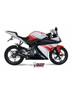 escape completo mivv 1x1 gp carbon con tapa carbono yamaha yzf r125 2008 13 y 030 l2sc