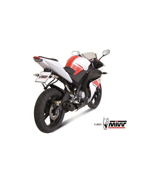 escape completo mivv 1x1 gp carbon con tapa carbono yamaha yzf r125 2008 13 y 030 l2sc