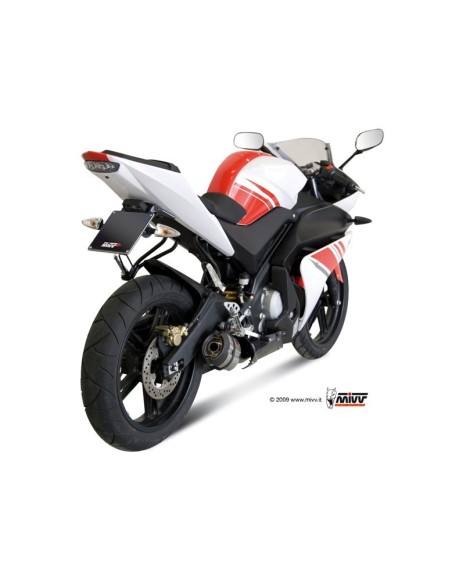 escape completo mivv 1x1 suono st steel con tapa carbono yamaha yzf r125 2008 13 y 030 l7