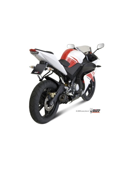 escape completo mivv 1x1 suono black con tapa carbono yamaha yzf r125 2008 13 y 030 l9