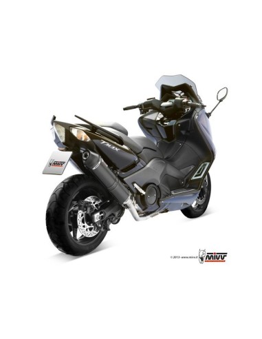 escape completo mivv 2x1 stronger black yamaha t max 530 2012 16 y 037 lbsc