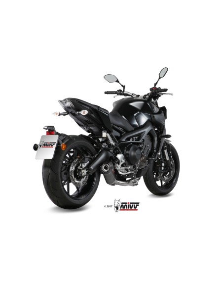 escape completo mivv 3x1 oval carbono con tapa carbono yamaha mt 09 fz 09 2013 20