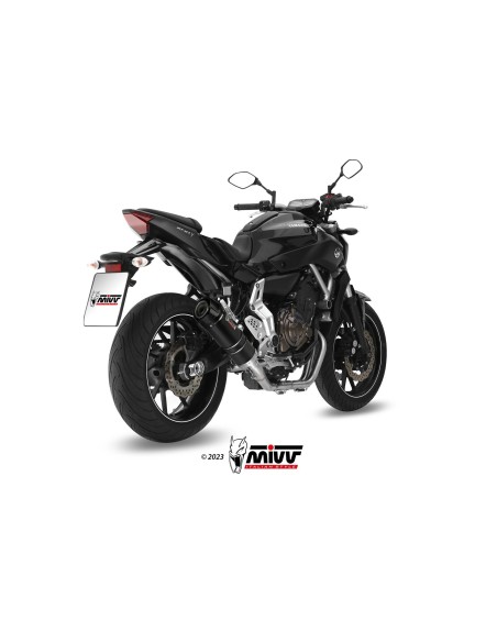 escape completo mivv 2x1 gp black con tapa carbono yamaha mt 07 fz 07 2014 24 y 045 lxbc