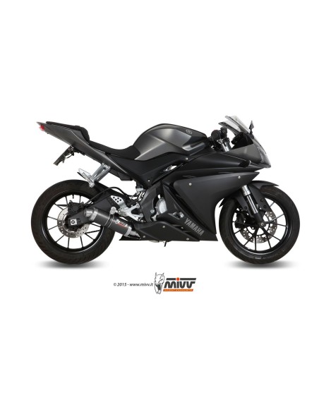 escape completo mivv 1x1 gp carbon yamaha mt 125 2015 19 yzf r125 2014 18 y 047 l2s