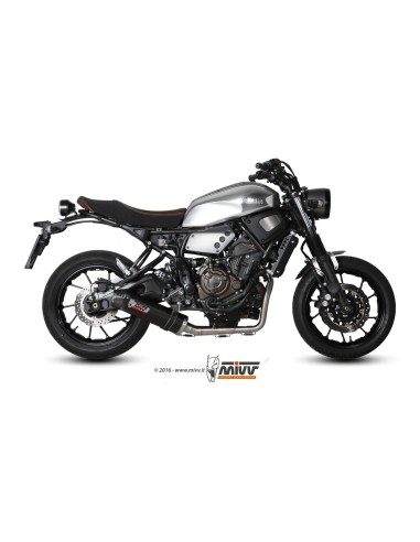 escape completo mivv 2x1 oval carbono con tapa carbono yamaha xsr 700 2016 20 y 053 l3c