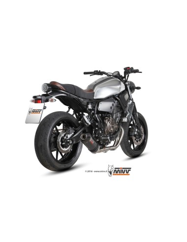 escape completo mivv 2x1 oval carbono con tapa carbono yamaha xsr 700 2016 20 y 053 l3c