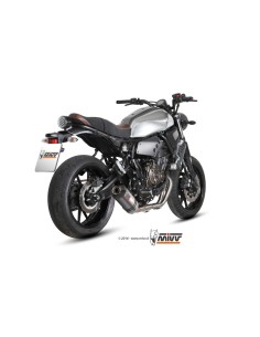 escape completo mivv 2x1 oval titan con tapa carbono yamaha xsr 700 2016 20 y 053 l4c 2