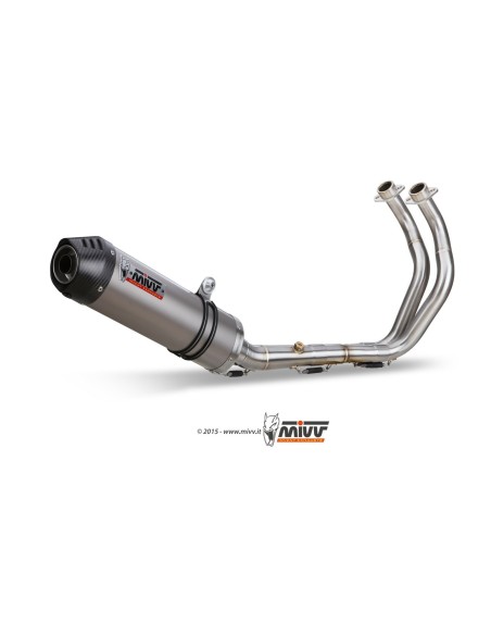 escape completo mivv 2x1 oval titan con tapa carbono yamaha xsr 700 2016 20 y 053 l4c